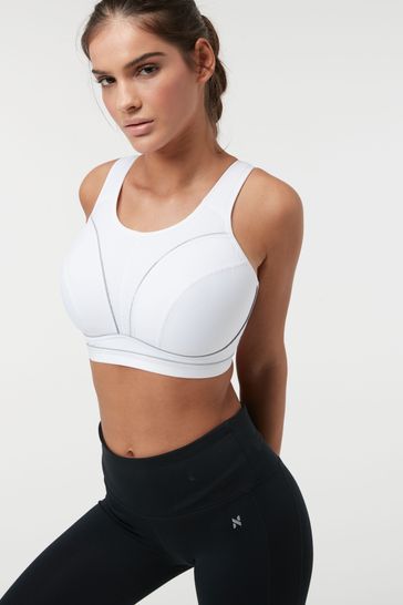 white padded sports bra uk