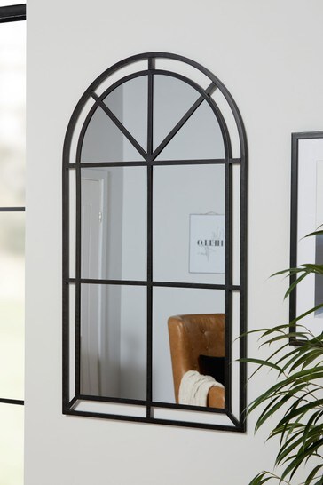 Metal Window Mirror From The Next Uk Metal Window Mirror From The Next Uk, Arched Window Mirror Black