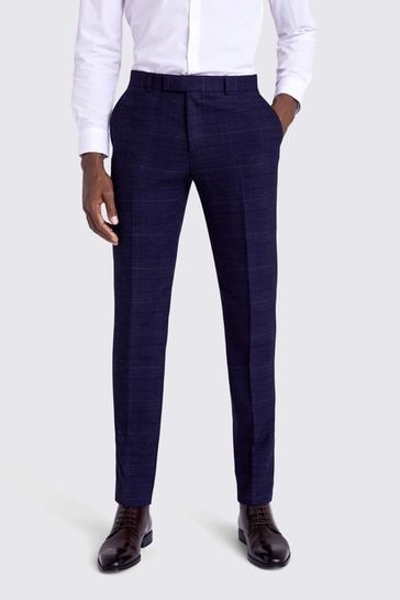 Buy Moss Navy Blue Skinny/Slim Fit Navy 