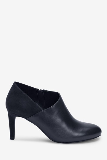 black leather shoe boots uk