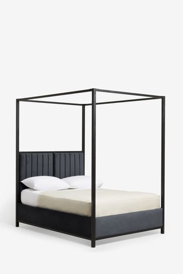 Black Langdon Metal 4 Poster Bed Frame, How To Make A 4 Post Bed Frame