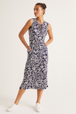 Buy Boden Blue Eliza Jersey Midi Dress 