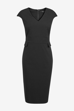 next black tailored dress