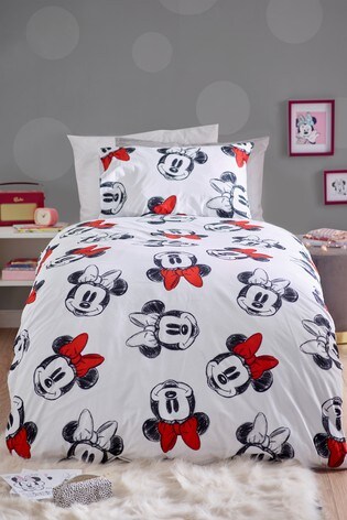 Buy Disney Minnie Mouse Duvet Cover And Pillowcase Set From The