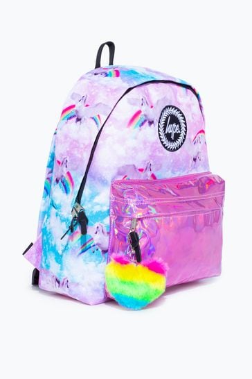 hype pink holographic backpack