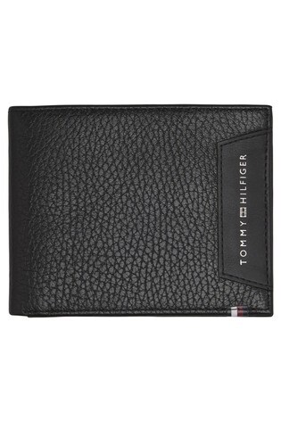 tommy hilfiger black leather wallet