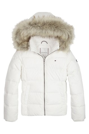 tommy hilfiger white womens coat