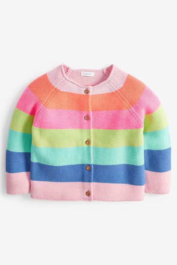 Buy Fluro Rainbow Stripe Cardigan 