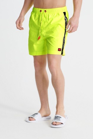 superdry yellow shorts