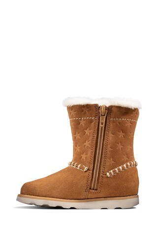 Buy Clarks Tan Crown Piper T Boots from 