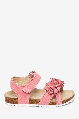 leather flower sandals