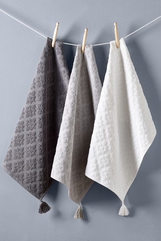 kitchen towels gray