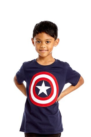 Marvel Avengers Captain America Shield Throw Short Sleeve Pjs Pyjama Set