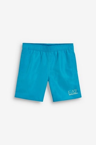 blue armani shorts