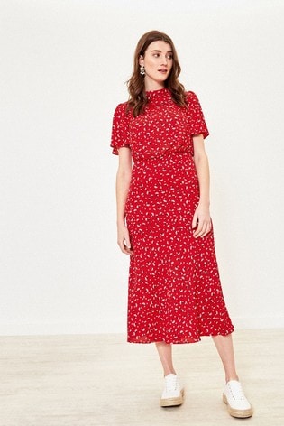 next red midi dress