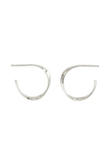 silver hoop earrings oliver bonas