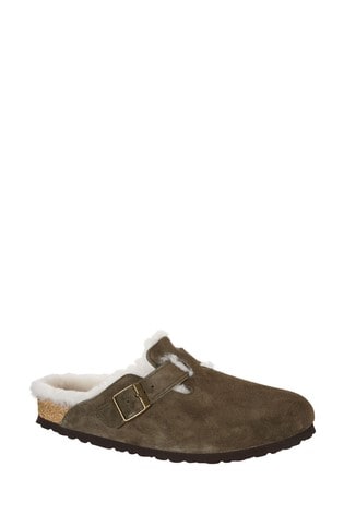 birkenstock boston shearling clogs