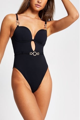 river island black swimsuit