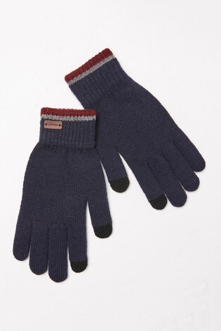 Buy FatFace Blue Touchscreen Gloves 