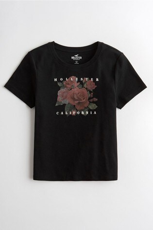 hollister rose t shirt