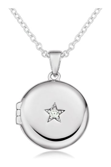 Beaverbrooks Cubic Zirconia Star Locket 