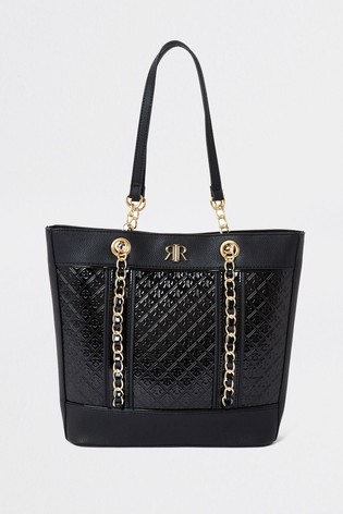 River island monogram bag discount grey