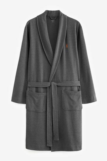 lightweight waffle dressing gown mens