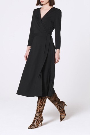 Buy L.K.Bennett Black Juno Wrap Dress ...