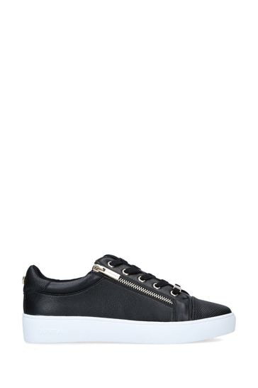 carvela black and gold trainers