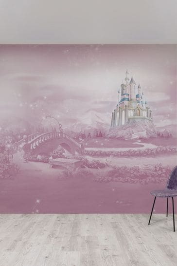 Disney Princess Castle Mural By Art For The Home From Next Uk - Princess Castle Wall Mural
