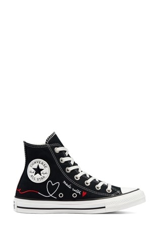 converse with love hearts