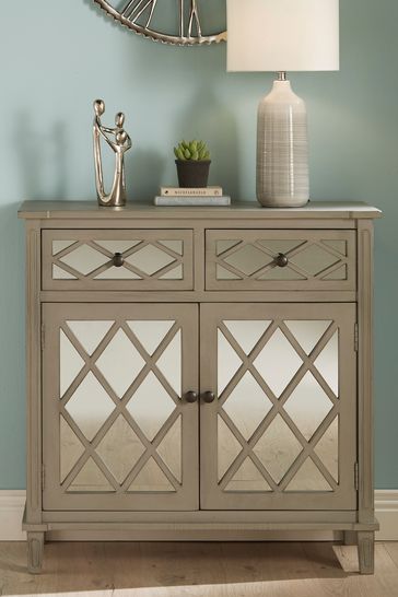 Pacific Lifestyle Dove Grey Mirrored Pine Wood 2 Drawer Door Unit From The Next Uk - Dove Grey Mirrored Furniture Pacific Lifestyle Dove Grey Mirrored Pine Wood 2 Drawer Door Unit From The Next Uk - Dove Grey Mirrored Furniture