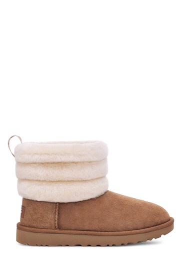 UGG Chestnut Quilted Fluff Mini Boots 