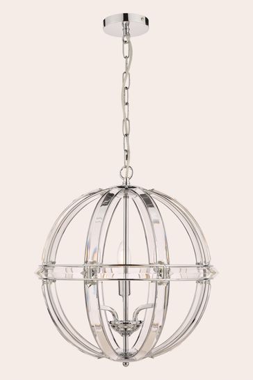 Laura Ashley Aidan Glass Polished Chrome 5 Light Globe Chandelier From The Fitforhealth Laura Ashley Aidan Glass Polished, Globe Pendant Lamp Chrome