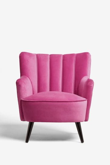 Rosie Accent Chair With Black Legs, Black Arm Chair