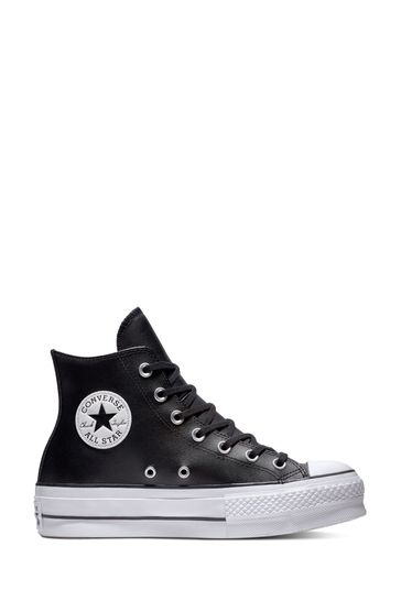 black leather converse uk