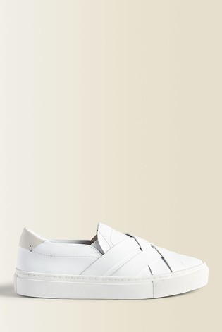 Jigsaw Nira Leather Crossover Trainers 