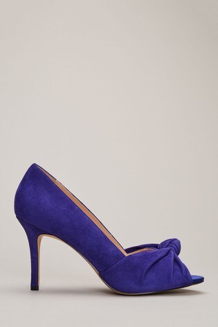 stuiten op Interpunctie hypothese Buy Phase Eight Blue Sonja Knot Front Peep Toe Shoes from the Next UK online  shop