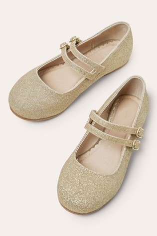 Buy Boden Gold Double Strap Party Shoes 