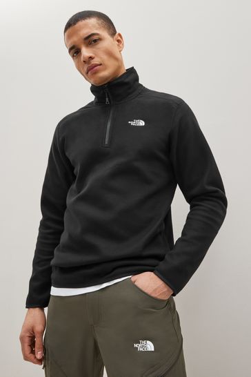 black north face quarter zip