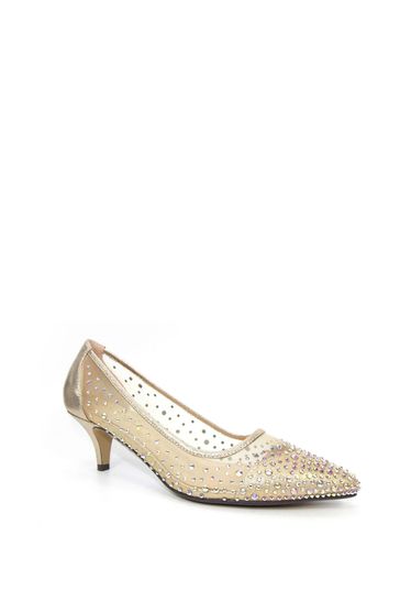 gold kitten heel shoes uk