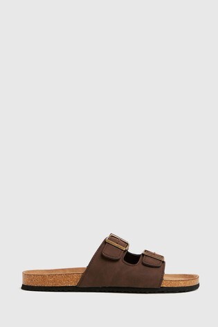 Buy Schuh Brown Sid Footbed Sandals 