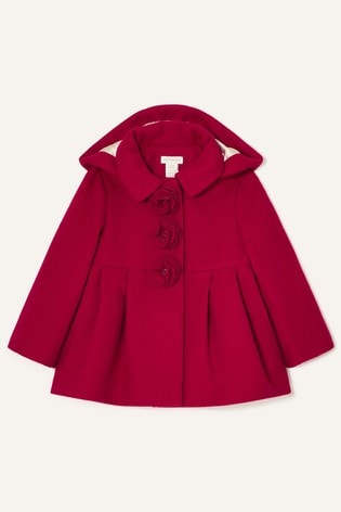 Monsoon Red Baby Corsage Hooded, Next Baby Winter Coat