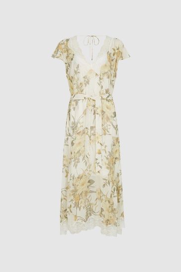 Reiss Emlin Floral Printed Midi Dress