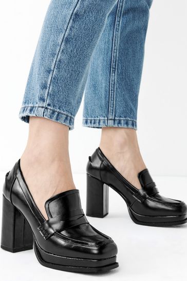 platform loafer heels