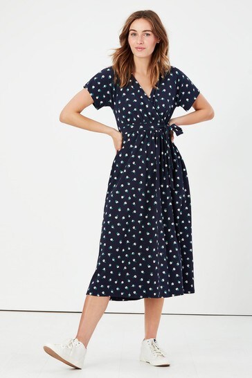 Buy Joules Riley Print Jersey Wrap Dress from the OnlinenevadaShops online  shop