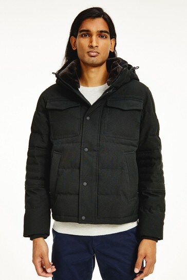 black tommy hilfiger winter jacket