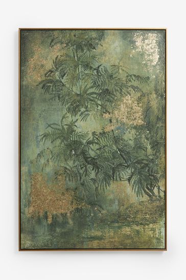Buy Green Tropic Abstract Framed Canvas 