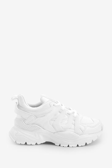 White chunky trainers cheap