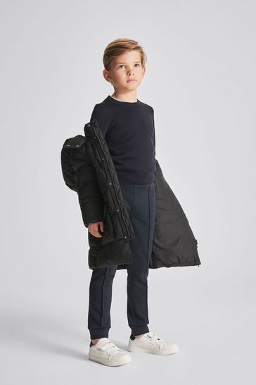 reiss black puffer coat